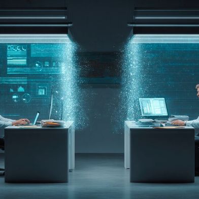 Mit WeTransfer lassen sich Daten bequem über den Webbrowser teilen. (Bild: Midjourney / KI-generiert)