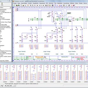 Damit können Stromlauf-, Hydraulik-, Pneumatik- und Verteilerpläne sowie Schaltschrank- und Maschinenansichten erstellt werden.