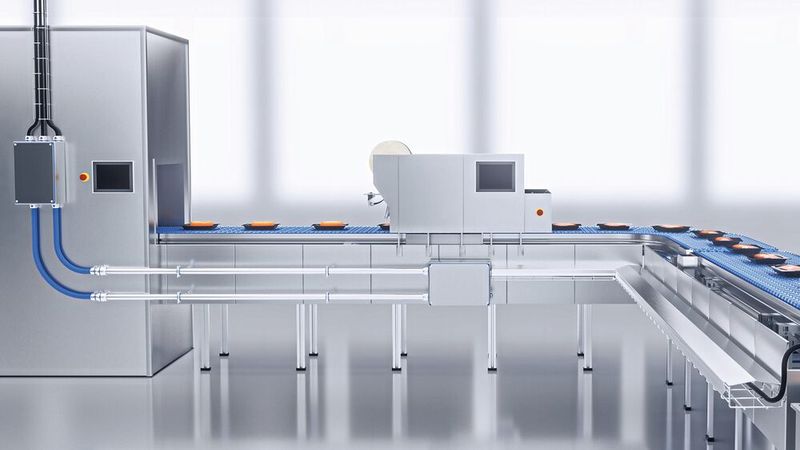 Damit Maschinen möglichst leicht zu reinigen sind und sich keine Kontaminationen wie Schmutz und Bakteriennester festsetzen können, sollten in der Lebensmittel- und Pharmaindustrie alle Bauteile hygienegerecht gestaltet sein.(Bild:  Pflitsch)