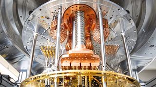 Kryostat des „OpenSuperQ“-Quantencomputers am Forschungszentrum Jülich. Jetzt geht das Projekt in die nächste Phase, die in den kommenden Jahren zu einem vielseitig einsetzbaren 1.000-Qubit-Qantencomputer führen soll. Hier mehr dazu ... (Bild: Forschungszentrum Jülich / S. Kreklau)