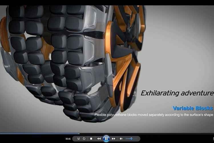 Mit diesem flexiblen Geländereifen lässt sich jedes Hindernis überwinden – zumindest im Werbevideo von Hankook. (Foto: Hankook-Video)