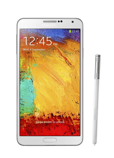 Das Gehäuse des Glaxy Note 3 gibt es in Weiß und Schwarz mit passendem S Pen. (Bild: Samsung)