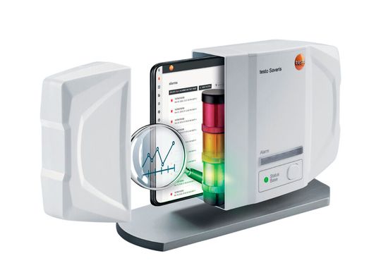 GxP-konform: Mit Testo Saveris 1 können Temperatur, Feuchtigkeit und weitere Parameter zuverlässig und präzise überwacht werden.(Bild:  Testo Saveris)