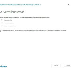 Im Rahmen der Installation von Exchange 2019 können auch die fehlenden Systemvoraussetzungen nachinstalliert werden. Das funktioniert auch mit Windows Server 2022.