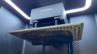 Die patentierte LEAP-Technologie von Lux Creo erzeugt eine Gitterstruktur, die dem Fuß großen Halt bietet. (Bild: LuxCreo)