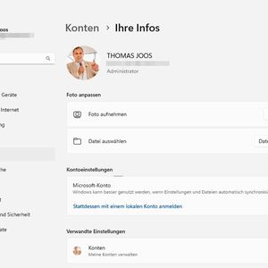 Erfolgreiche Umstellung von einem lokalen Konto zu einem Microsoft-Konto ohne Datenverlust. (Bild:  Joos | Microsoft)