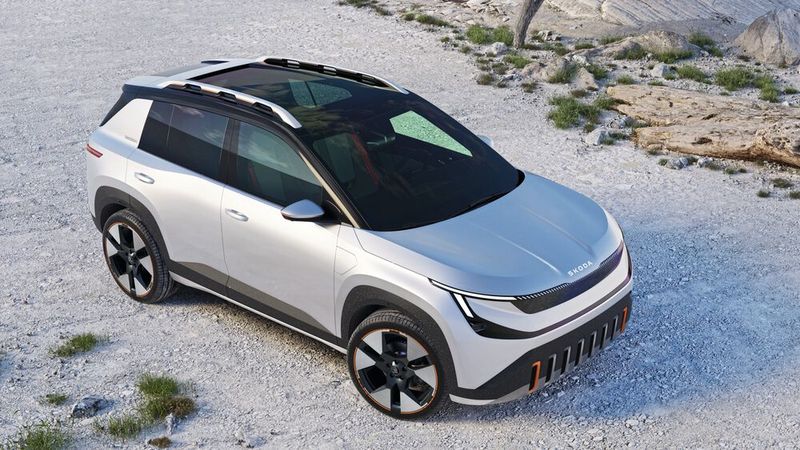 Der Skoda Epiq ist als A0-SUV konzipiert, mit viel Platz für Insassen und Gepäck. Kostenpunkt: 25.000 Euro. (Bild: Skoda)