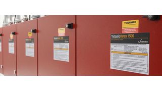 Rechenzentrumstauglich: Die „Vortex“-Löschanlage von Victaulic besitzt die Fähigkeit, homogene Suspensionen von Wassertröpfchen kleiner als 10 Mikrometer in Stickstoff zu erzeugen und dabei einen großen Impuls bei geringem Arbeitsdruck aufrecht zu erhalten.
 (Victaulic)