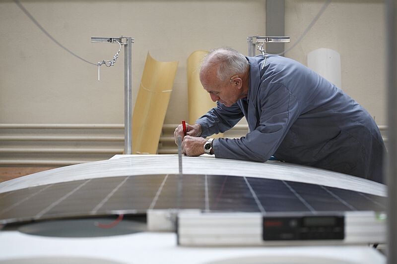 Arbeit am Prototyp der Solar Impulse (Solar Impulse)