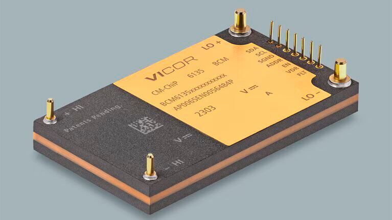 The BCM6135 is a breakthrough bidirectional 800V-to-48V DC-DC converter that enables lighter, smaller and more efficient power delivery networks in electric vehicles. Its compact size can reduce power system volume by nearly 50%.(Source:  Vicor)