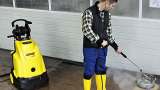 Der Heißwasser-Hochdruckreiniger HDS 5/11 U eignet sich laut Hersteller besonders für den mobilen Einsatz bei Handwerkern oder Gewerbetreibenden. Bild: Kärcher (Archiv: Vogel Business Media)
