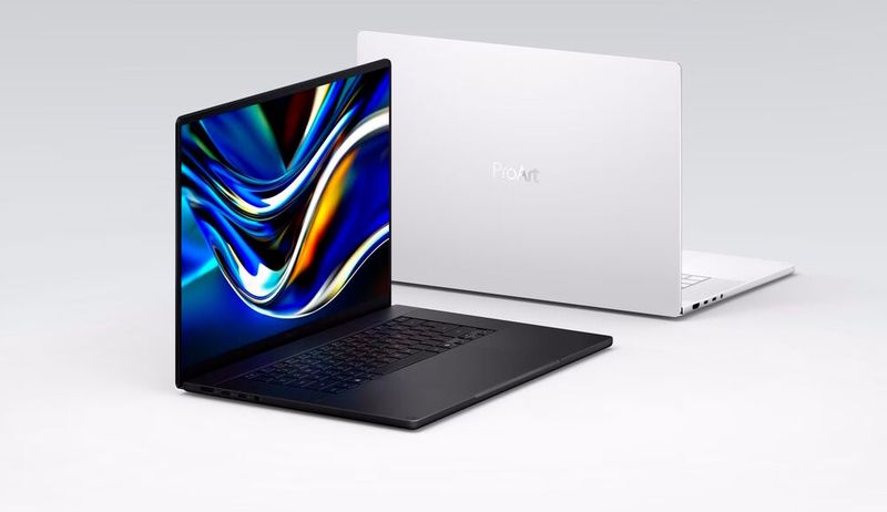 Der 16-Zöller ProArt P16 ist das größere der beiden RTX-Spark-Notebooks von Asus. Sein 16-Zoll-OLED-Display stellt 3.840 x 2.400 Bildpunkte dar. (Bild: Asus)