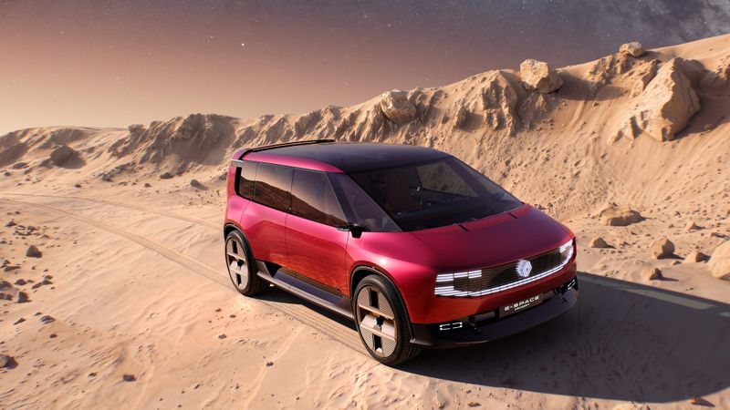Das „Renault E-Space Concept“ gibt auf dem Autosalon in Paris einen Ausblick auf künftige Modelle.(Bild:  Renault)