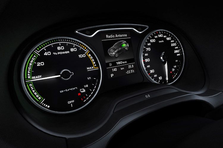 Der E-Tron hat jedoch spezielle Instrumente. (Foto Audi)