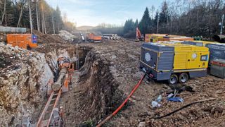 Bei der zweiten Baustelle in Kroatien, im Januar 2025 in Bosiljevo, war der Fels noch härter als bei der ersten. (Bild: Petzold)