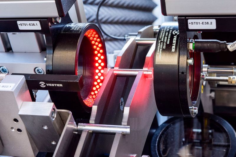 Auch ein Winkelversatz der Teileköpfe zueinander kann mit der Bildverarbeitung mit hoher Präzision kontrolliert werden. (Vester Elektronik / Kamillo Weiß)