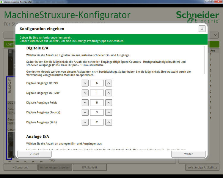 Mit der MachineStruxure-Konfigurator App von Schneider Electric können Steuerungen ausgewählt und funktionsfähige Steuerungskonfigurationen erstellt werden. (Schneider Electric)