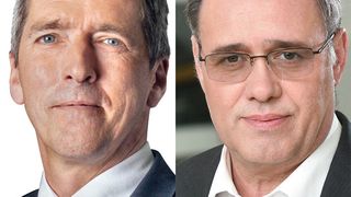 Holger Kintscher (li.) tritt bei Volkswagen Nutzfahrzeuge die Nachfolge von Winfried Krause an. (Volkswagen Nutzfahrzeuge)
