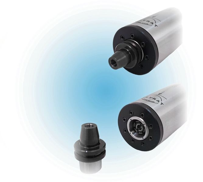 Das System ähnelt einem HSK-System mit einer Kegel- und Plananlage für hochgenaue Zentrierung und axiale Positionierung.  (Bild: Meyrat)