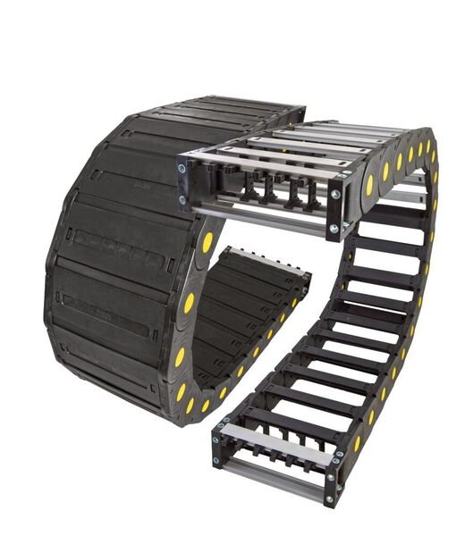 Die Hartmann & König Stromzuführungs AG erweitert ihr Portfolio um Energieketten und wird so zum Komplettanbieter von Systemen zur Energie- und Datenversorgung mobiler Verbraucher.  (Hartmann & König Stromzuführungs AG)