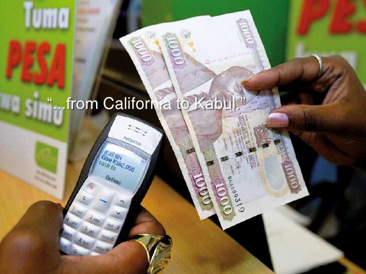 M-Pesa: Die Bankgeschäfte-App ermöglicht Handel auch in entlegenen Ortschaften (Bild: SlideShare)