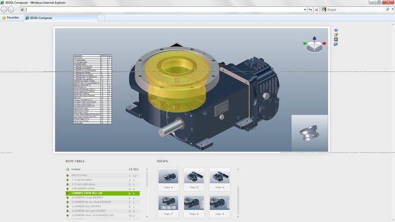 Standard-Web-Vorlagen ermöglichen die Darstellung von Stücklisten, Detailansichten, Produkt- und Fertigungsinformationen und vieles mehr.  (Bild: Solid Works)