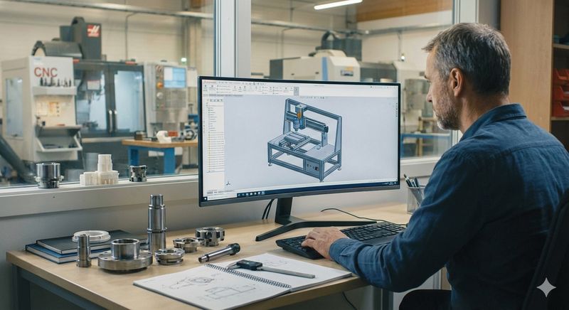Approximately 90% of the design was created using Norelem components and  standard parts, whose data sets were imported directly from the website into the design tool. (Source: Norelem)