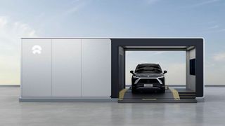 Reinfahren, Akku tauschen, weiterfahren: Nios Konzept der Elektromobilität. (Nio)