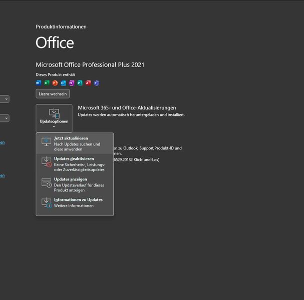 Office 2021 lässt sich automatisch und manuell aktualisieren. (Bild: Microsoft - Joos)