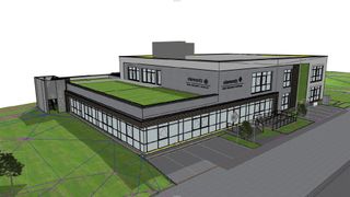 Multifunktionsgebäude als Architekturmodell in Archicad. (Bild: baues + partner)