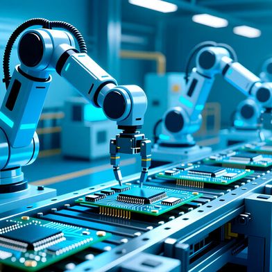 Insgesamt 659 Millionen Euro Fördermittel genehmigt die EU-Kommission für vier Halbleiterfabriken in Deutschland. (Bild: © lin - stock.adobe.com / KI-generiert)