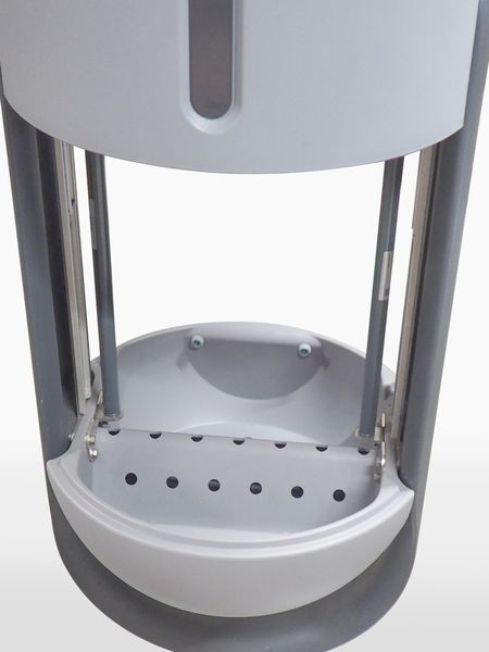 Binji-Müllbehälter bestehen aus mehreren Komponenten, die jeweils eine spezifische Funktion erfüllen, so entlasten integrierte Industriegasfedern das Bedienpersonal. (Bild: Wolters Mabeg)