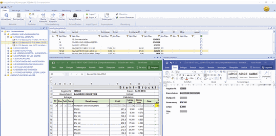 (Sidoun Globe ermöglicht es dem Anwender, seine eigenen Excel- und Word-Dokumente in der AVA-Software zu öffnen, dort mit der Ausschreibung zu verknüpfen und in der Weise zu nutzen wie er es von den Programmen selbst gewohnt ist (Layout, Druck, Weiterverarbeitung etc.). Bild: Sidoun)