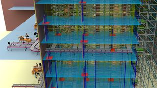 Innenansicht: 3D-Layout des neuen Logistikzentrums von Franz Binder in Neckarsulm. (Binder)