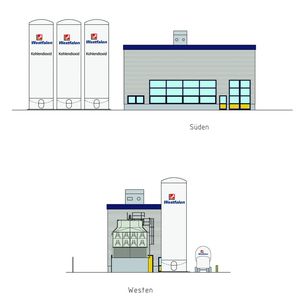 Ansichten der neuen Kohlendioxid-Produktionsanlage in Lüdinghausen, die im Herbst in Betrieb gehen soll.