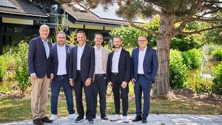 BCT stellt seine Führung neu auf, Jürgen Hillemann wechselt in den Aufsichtsrat. (v.l.n.r.) Prof. Dr. Markus Kramer, Martin Anliker, Klaus Erdrich, Dr.-Ing. David Roquetti Schneider, Sascha Ellmer und Jürgen Hillemann. (Bild: BCT Technology AG)