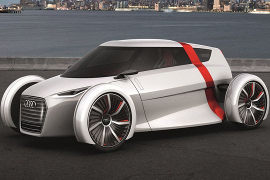 Die ultraleichte Stadtauto-Studie hat eine Monocoque-Karosserie aus Karbon und wird von zwei E-Motoren im Heck angetrieben. (Archiv: Vogel Business Media)