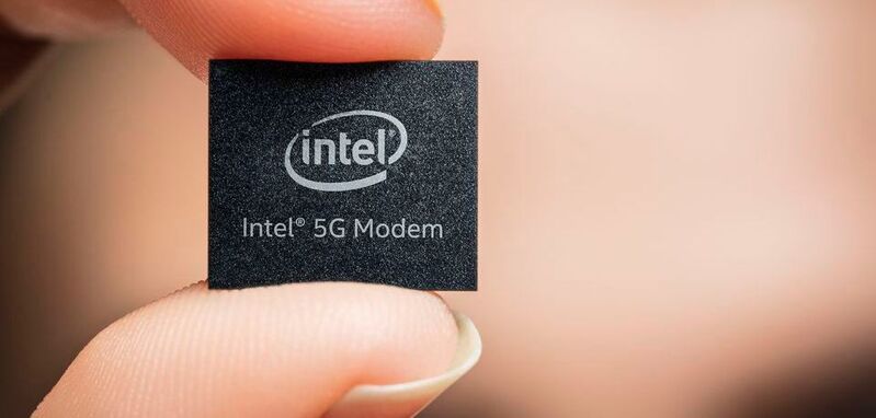 Vorbereiter: Ende 2017 stellte Intel seinen ersten 5G-Modemchip vor. Nachfolger XMM 8060 soll ab Mitte 2019 kommerziell zum Einsatz kommen – nach Möglichkeit auch in Apples iPhones.