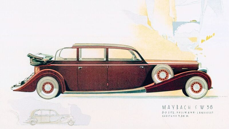Der Maybach SW 38 mit 3,8-Liter-Sechszylinder ging 1936 in Serie. Sein Motor brachte es auf damals stattliche 140 PS. (Bild: Daimler)