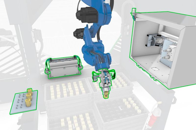 Der »Robo Operator« kann KMU dabei unterstützen, auch in Zeiten des Fachkräftemangels die Produktion weiterzuführen und Auftragsspitzen zu bewältigen.(Bild:  Fraunhofer IWU (IP))