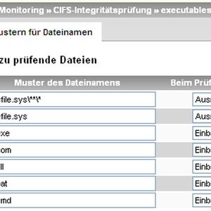 Dangerous file types can be simply selected.
