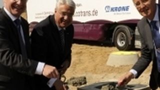 Grundsteinlegung für die neue Niederlassung Scania Braunschweig im Gewerbepark Waller See. (Archiv: Vogel Business Media)