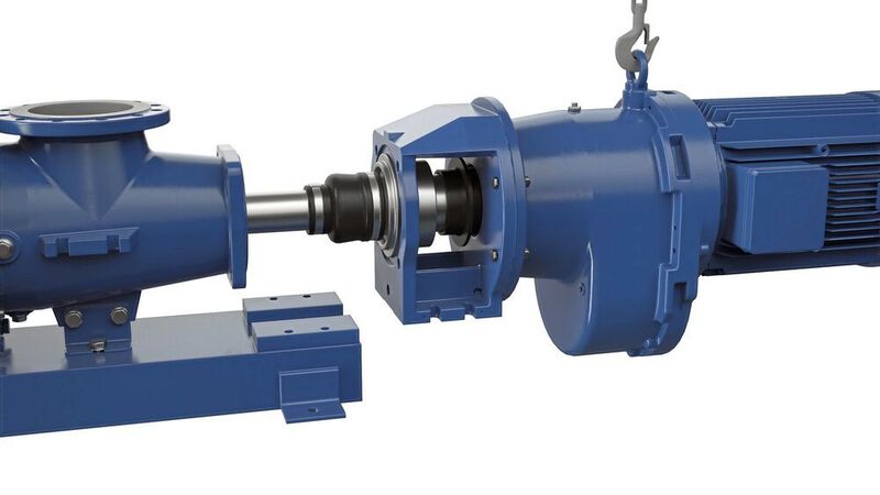 Rotor Joint Access and Drive Joint Access for large standard pumps allows access to both the rotor and drive-sided joint. (Seepex)