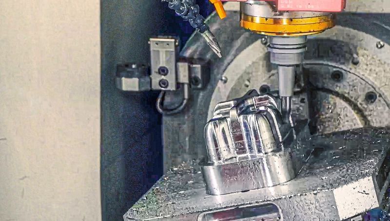 Der Kreisradiusfräser Optimill-3D-CS kann dank seiner speziellen Geometrie beim 5-Achs-Finishen von Werkstückflanken mit hoher Zustellung eingesetzt werden, was die Bearbeitungszeit reduziert. (Bild: Mapal)