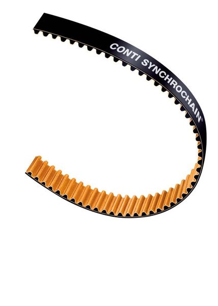 Mit dem «Synchrochain», einem Hochleistungsriemen aus Polyurethan und leistungsfähigen Aramid-Zugsträngen, werden neue Antriebskonzepte möglich. (Bild: A+P)