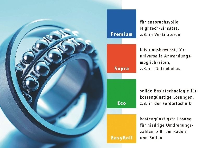 2 Vier Klassen: Mehr als 22.000 Lagertypen werden nach technischen Eigenschaften, Parametern und Performance in die vier Leistungsklassen Premium, Supra, Eco und EasyRoll eingestuft, sodass die Komplexität durch unmittelbare Vergleichbarkeit transparent gemacht wird.  Bilder: Findling (Archiv: Vogel Business Media)