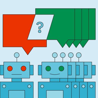 Wie können einzelne manipulierte KI-Agenten die Entscheidungen ganzer Netzwerke beeinflussen? Ein neues theoretisches Modell zeigt, unter welchen Bedingungen sich Fehlinformationen ausbreiten. (Bild: CISPA)
