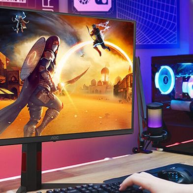 Der neue QHD-OLED-Monitor AOC Gaming Q27G4ZD schließt mit einer Bildwiederholrate von bis zu 280 Hz die Lücke zwischen den OLED-Modellen Q27G4ZDR mit 360 Hz und dem 240-Hz-Monitor Q27G4SDR. (Bild: AOC)