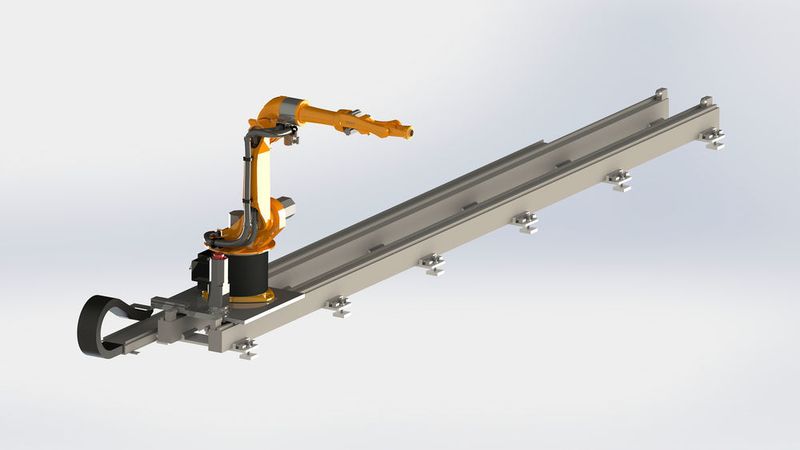 Für den Aufbau einer siebten Achse griff Rollon auf ein Tecline-Rail-System mit zwei parallelen Statyca-Portalprofilen zurück. (Rollon)