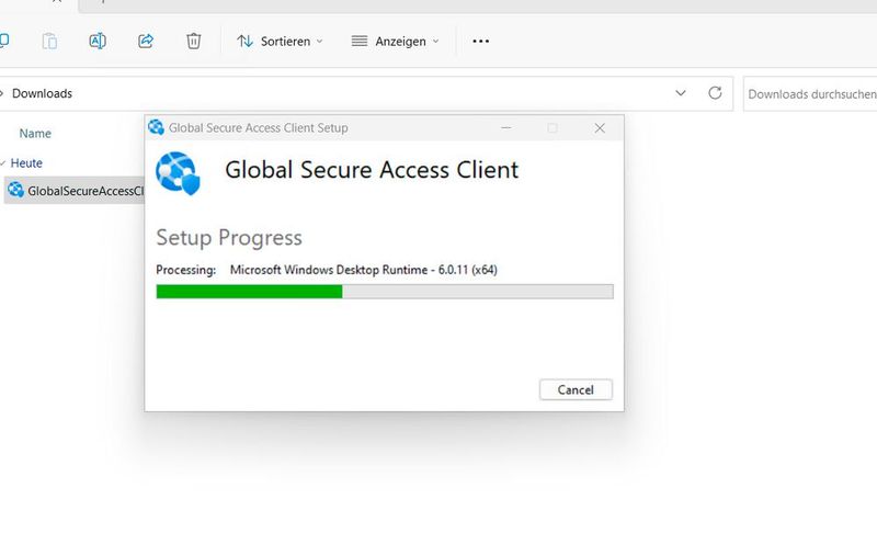 Installieren des Clients für Global Secure Access auf Windows 10 oder Windows 11. (Bild: Joos - Microsoft)